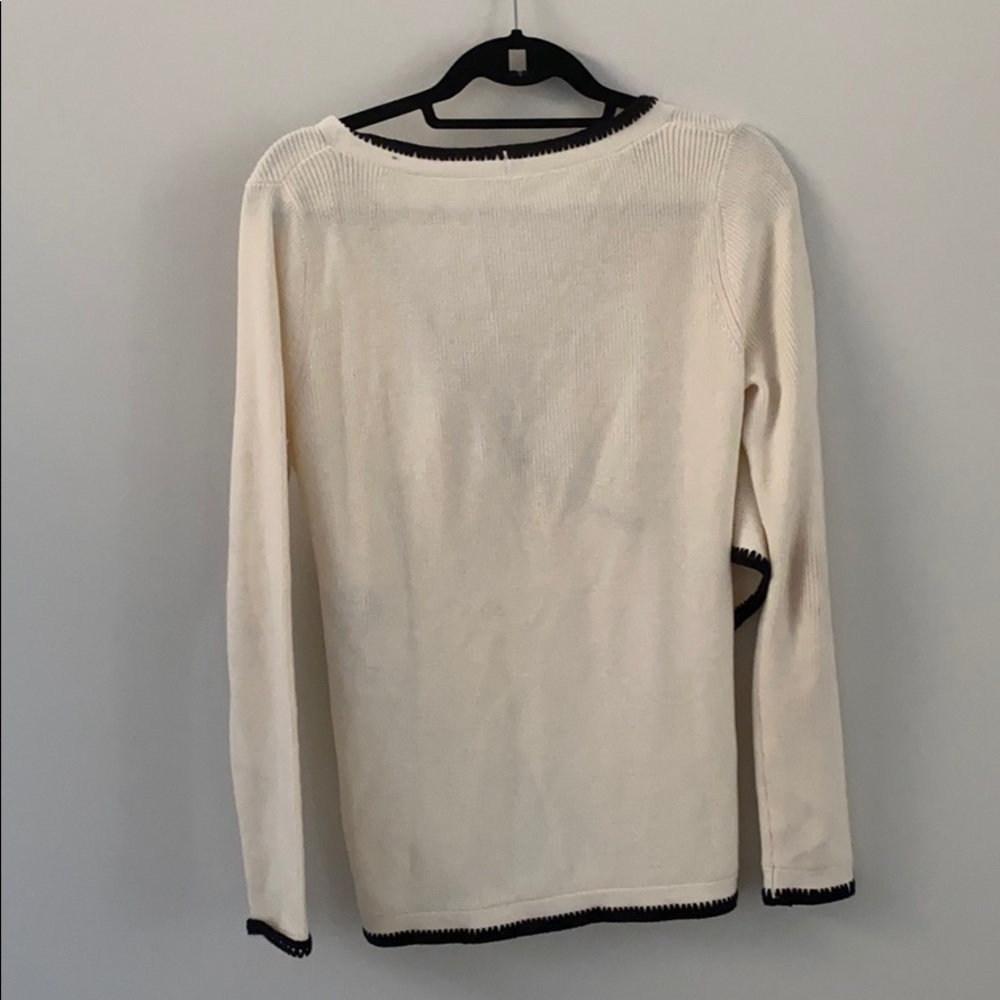 Derek Lam 10 Crosby Reversible Sweater Sz S Ivory - Picture 6 of 8